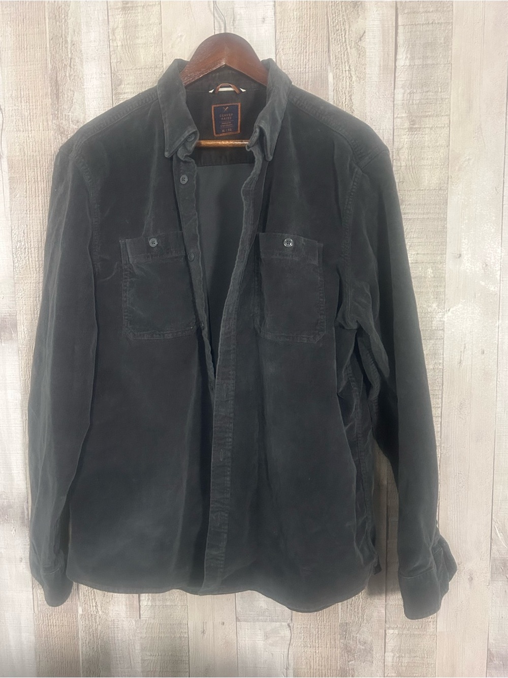 Denver Hayes Men's XL Charcoal Grey Corduroy Button Up Overshirt
Workwear